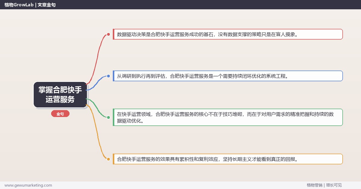掌握合肥快手运营服务：介绍合肥地区快手运营服务情况的系统性方法