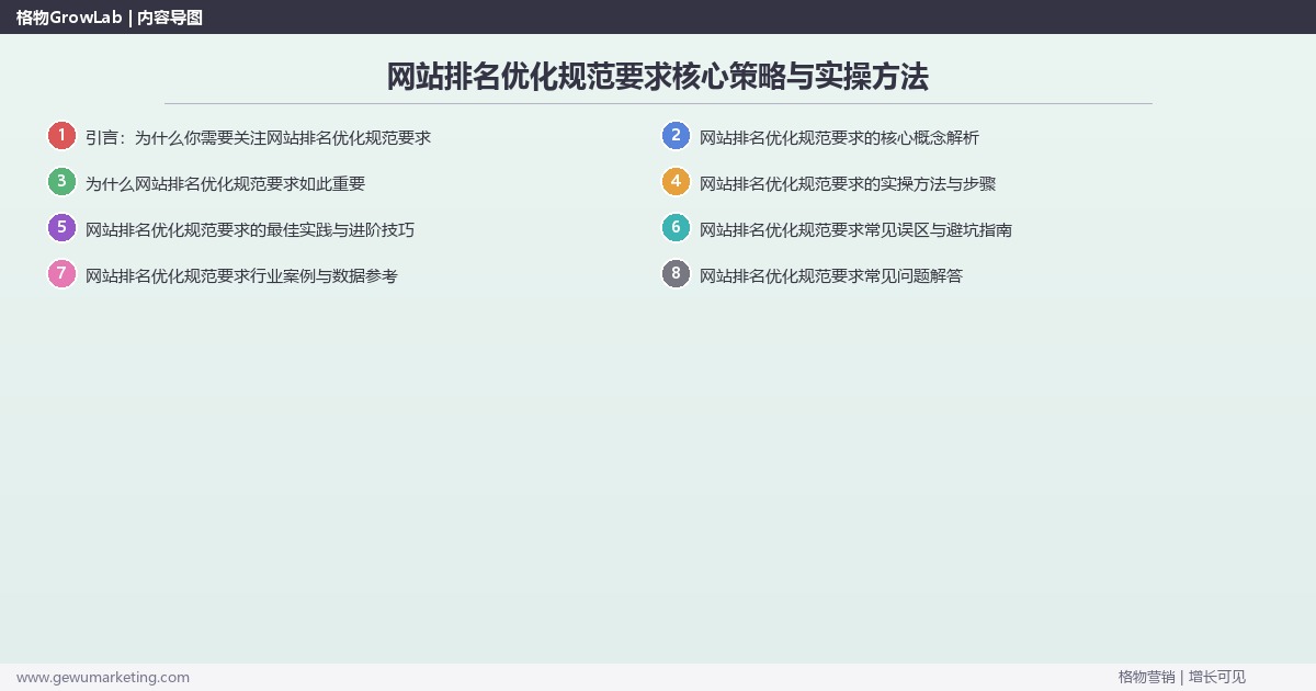 2026年网站排名优化规范要求核心策略与实操方法 2026年网站排名优化规范要求核心策略与实操方法