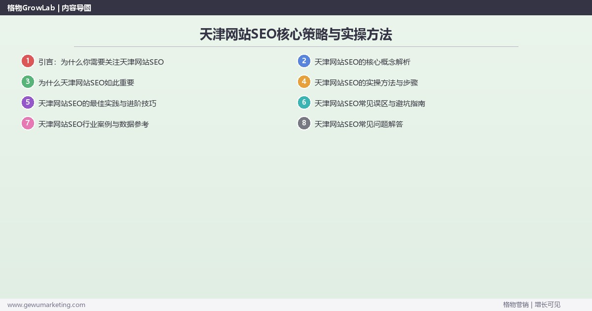 2026年天津网站SEO核心策略与实操方法