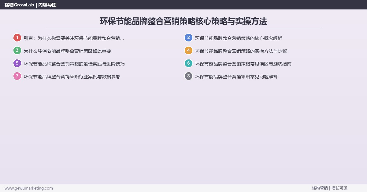 2026年环保节能品牌整合营销策略核心策略与实操方法