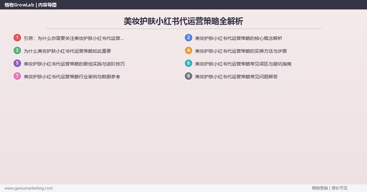 美妆护肤小红书代运营策略全解析:从策略到落地的系统方法 美妆护肤小红书代运营策略全解析:从策略到落地的系统方法
