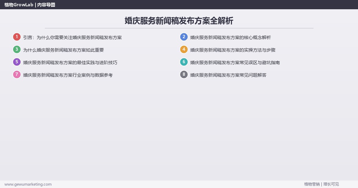 婚庆服务新闻稿发布方案全解析:从策略到落地的系统方法 婚庆服务新闻稿发布方案全解析:从策略到落地的系统方法