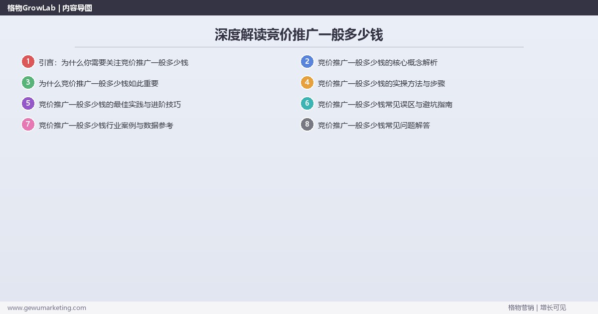 深度解读竞价推广一般多少钱：分析竞价推广的一般价格关键要点