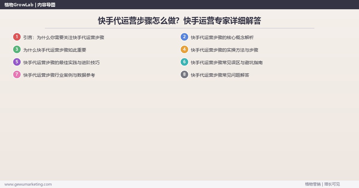 快手代运营步骤怎么做？快手运营专家详细解答
