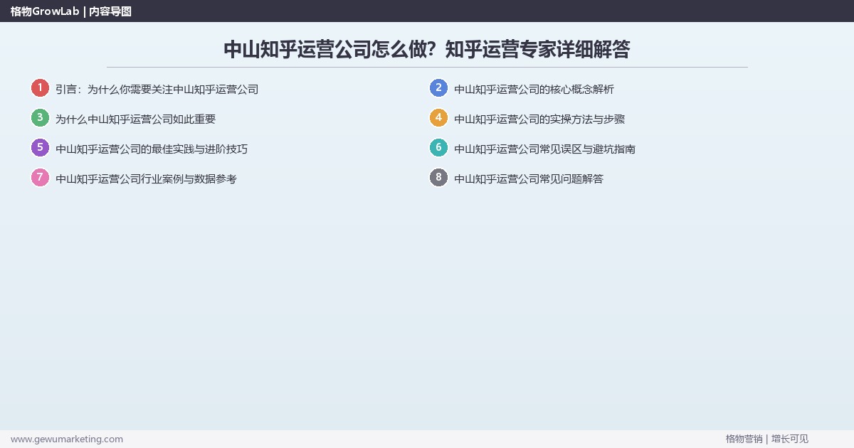 中山知乎运营公司怎么做？知乎运营专家详细解答