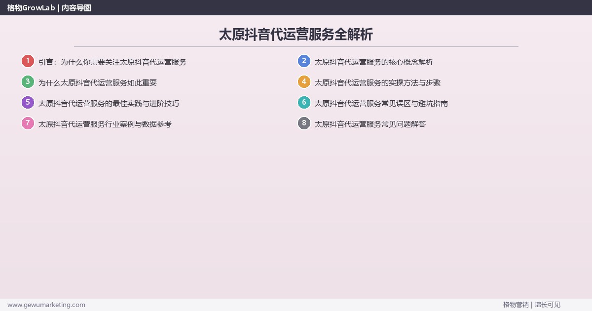 太原抖音代运营服务全解析:从策略到落地的系统方法 太原抖音代运营服务全解析:从策略到落地的系统方法