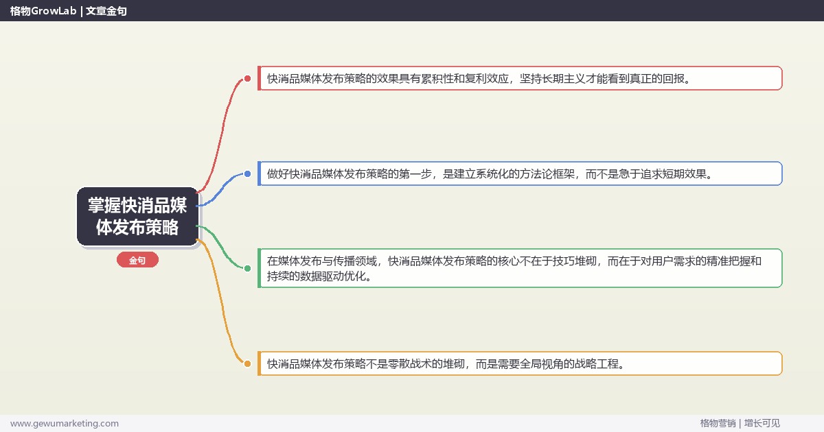 掌握快消品媒体发布策略：制定快消品行业媒体发布策略的系统性方法