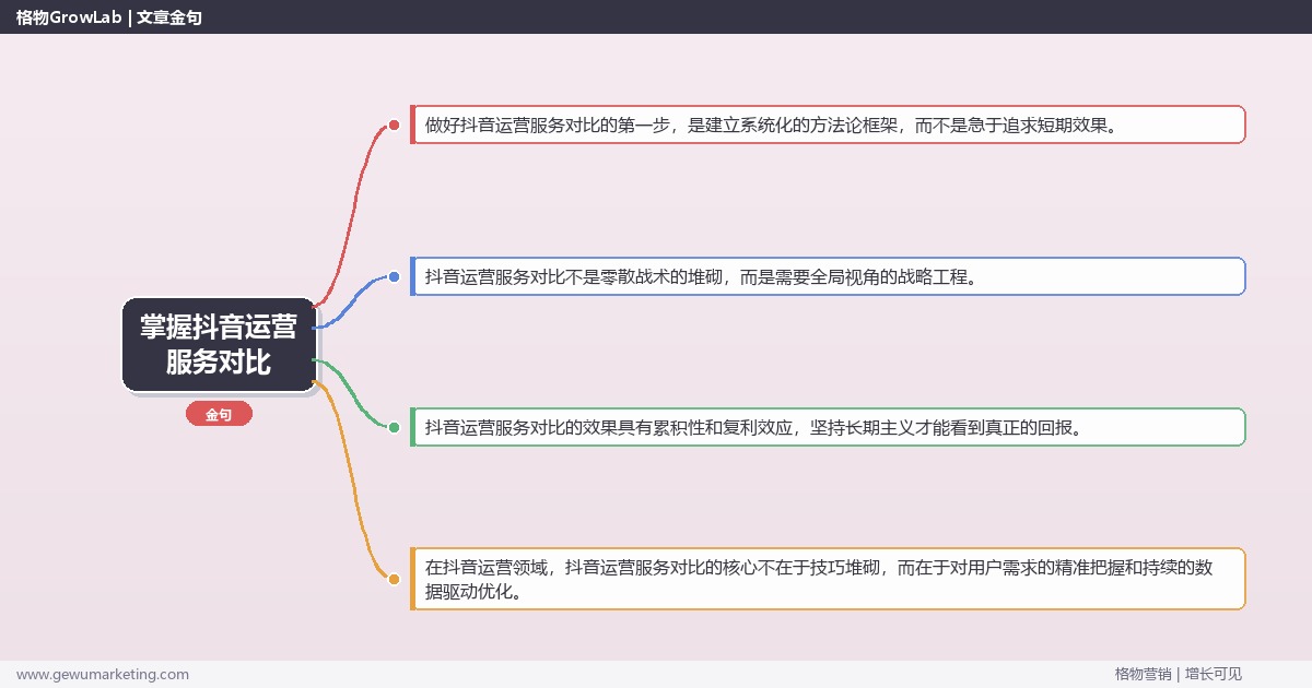 掌握抖音运营服务对比：对比不同抖音运营服务方案的系统性方法