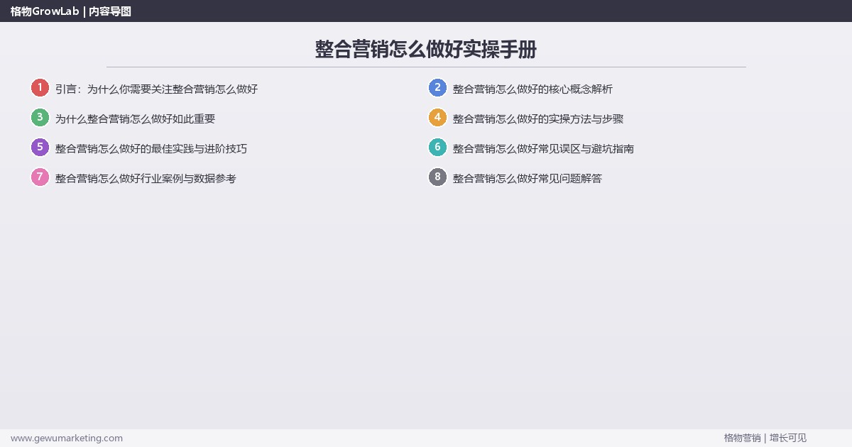 整合营销怎么做好实操手册:策略、工具与案例分析 整合营销怎么做好实操手册:策略、工具与案例分析