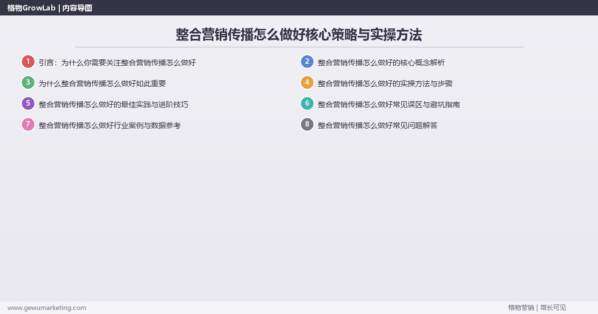 2026年整合营销传播怎么做好核心策略与实操方法 2026年整合营销传播怎么做好核心策略与实操方法