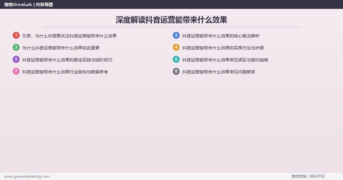 深度解读抖音运营能带来什么效果：评估抖音运营的预期效果关键要点