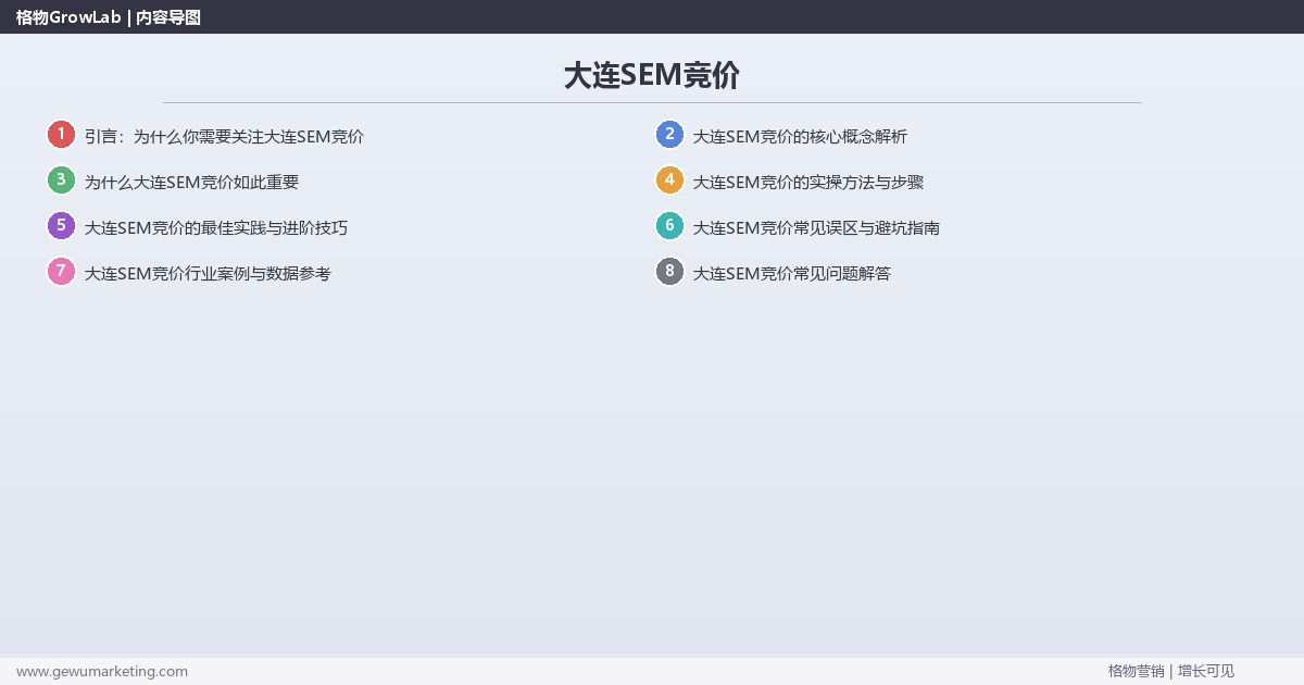 大连SEM竞价：提供大连地区SEM竞价市场概况完整指南