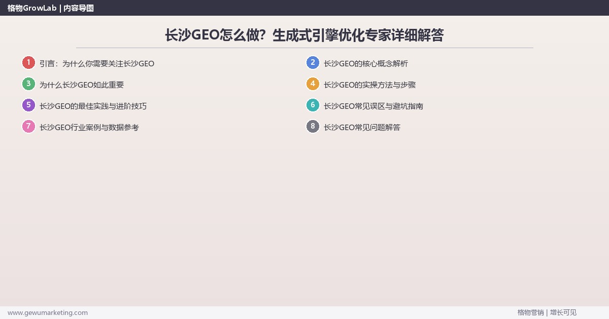 长沙GEO怎么做？生成式引擎优化专家详细解答