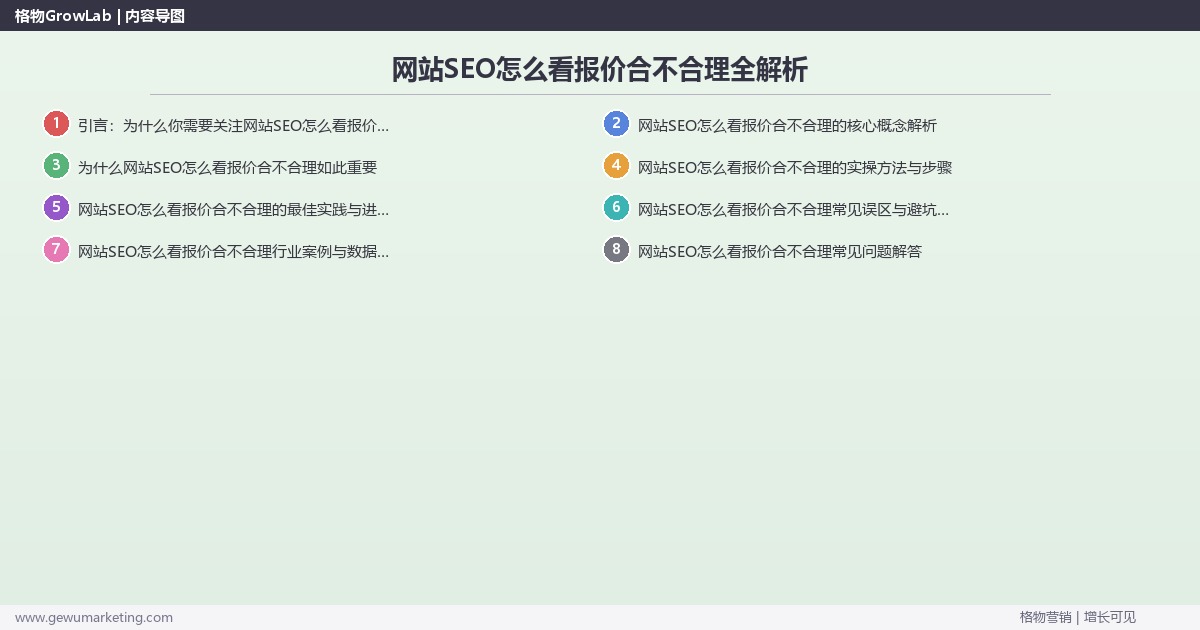 网站SEO怎么看报价合不合理全解析：从策略到落地的系统方法