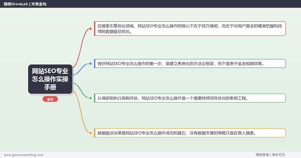 网站SEO专业怎么操作实操手册：策略、工具与案例分析