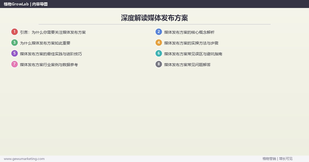 深度解读媒体发布方案:提供媒体发布的方案模板关键要点 深度解读媒体发布方案:提供媒体发布的方案模板关键要点