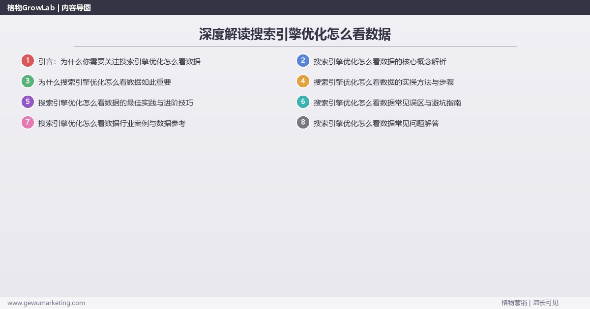 深度解读搜索引擎优化怎么看数据：解读搜索引擎优化的核心数据指标关键要点