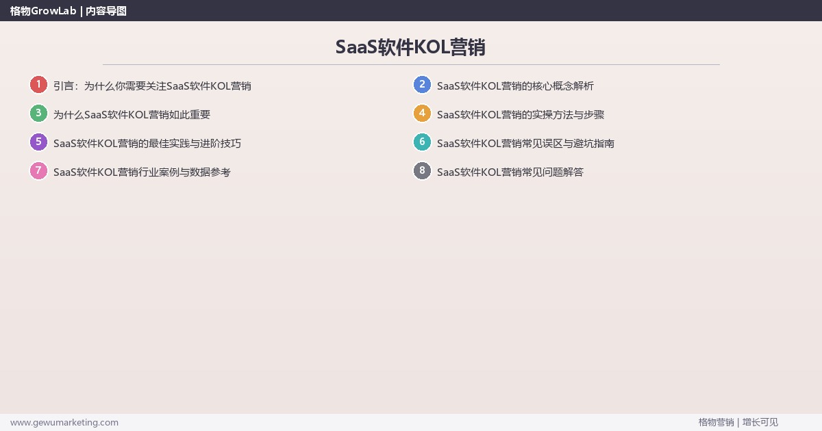 SaaS软件KOL营销：解析SaaS软件行业KOL营销的策略完整指南