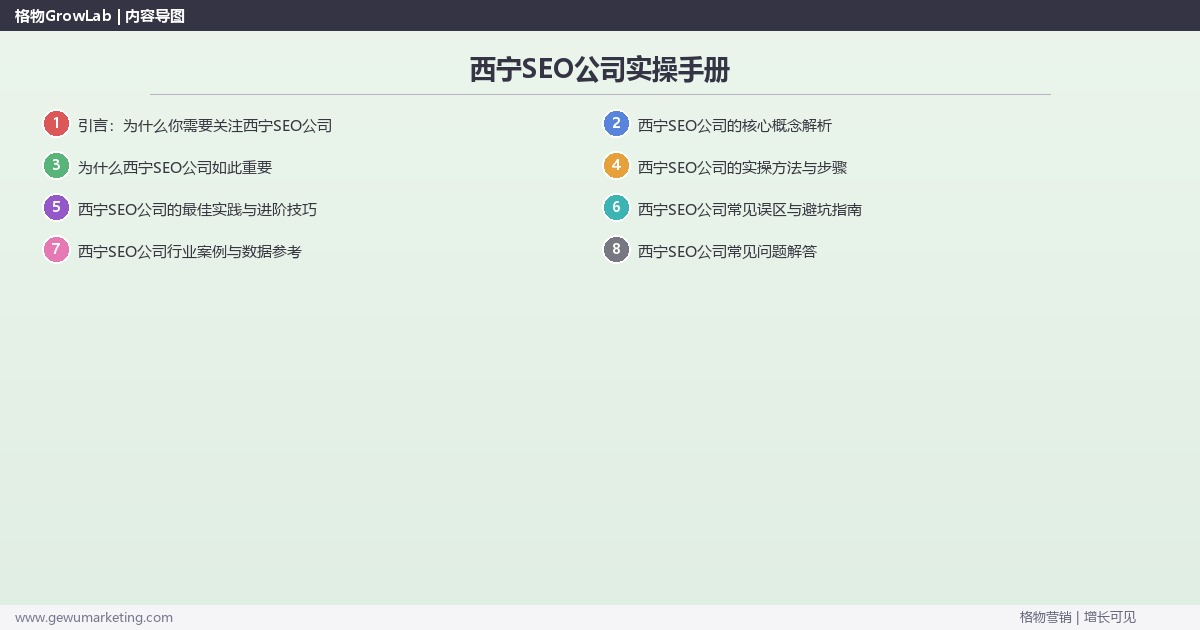 西宁SEO公司实操手册：策略、工具与案例分析