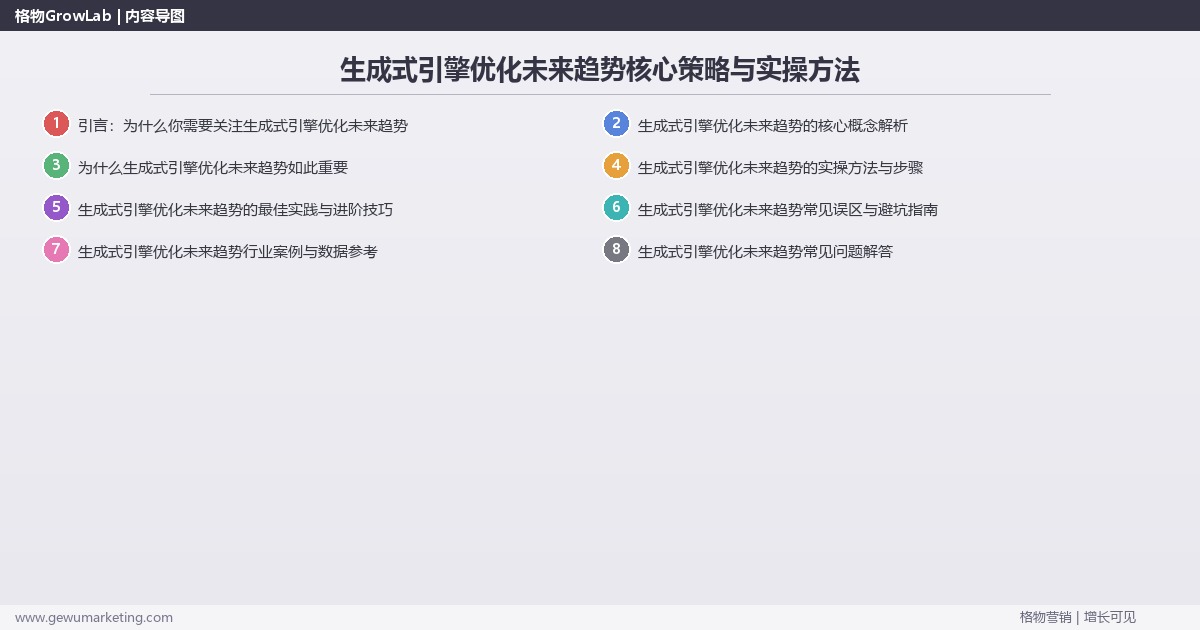 2026年生成式引擎优化未来趋势核心策略与实操方法 2026年生成式引擎优化未来趋势核心策略与实操方法