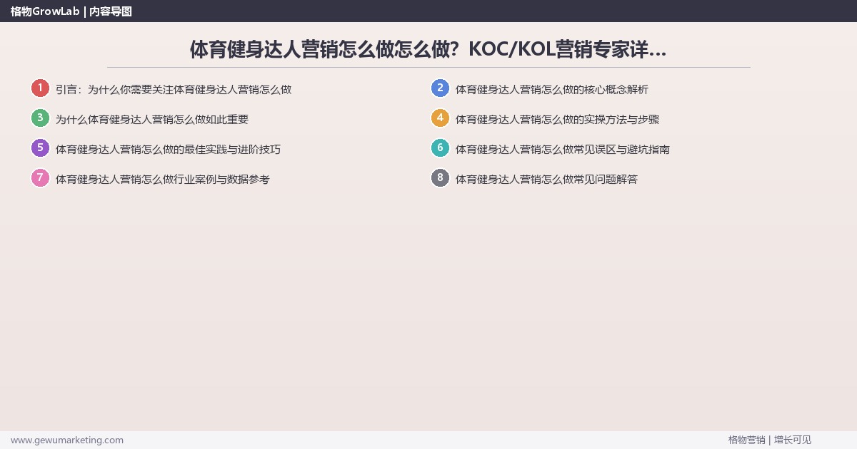 体育健身达人营销怎么做怎么做？KOC/KOL营销专家详细解答