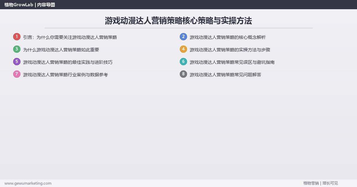 2026年游戏动漫达人营销策略核心策略与实操方法