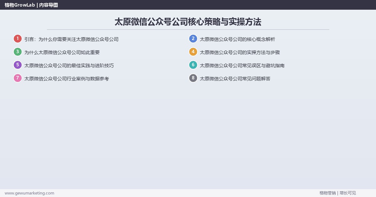 2026年太原微信公众号公司核心策略与实操方法