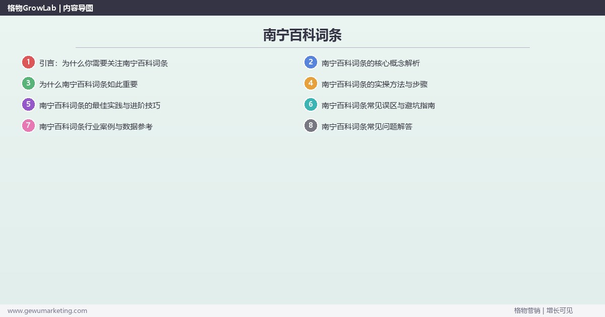 南宁百科词条：提供南宁地区百科词条市场概况完整指南
