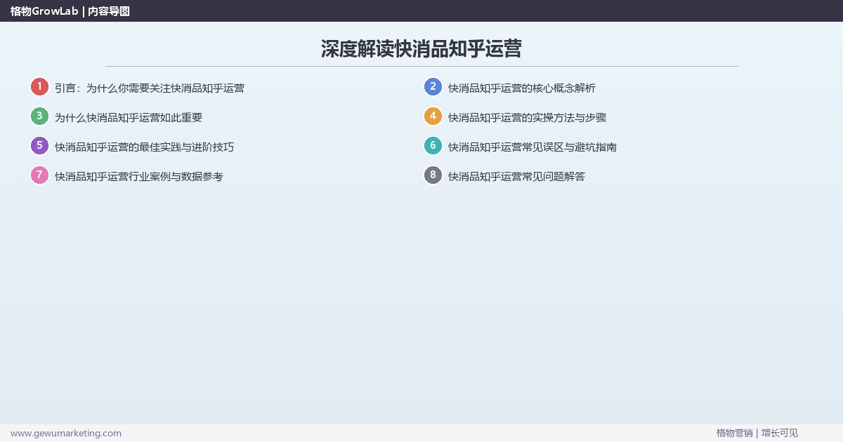 深度解读快消品知乎运营：解析快消品行业知乎运营的策略关键要点