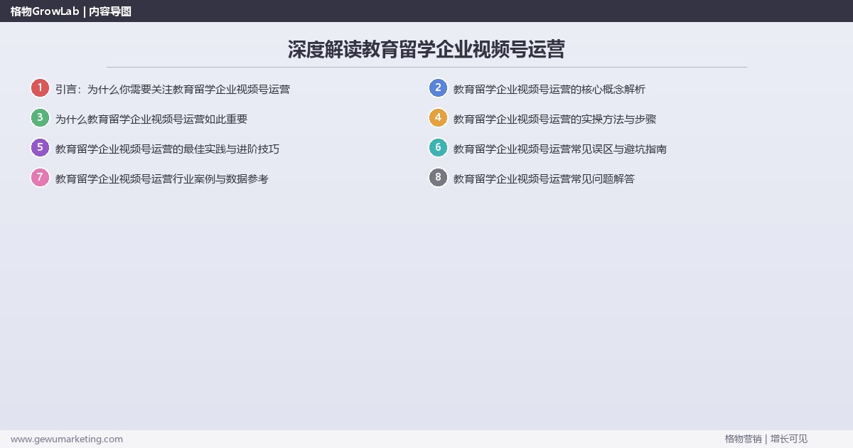 深度解读教育留学企业视频号运营:解析教育留学企业如何做视频号运营关键要点 深度解读教育留学企业视频号运营:解析教育留学企业如何做视频号运营关键要点