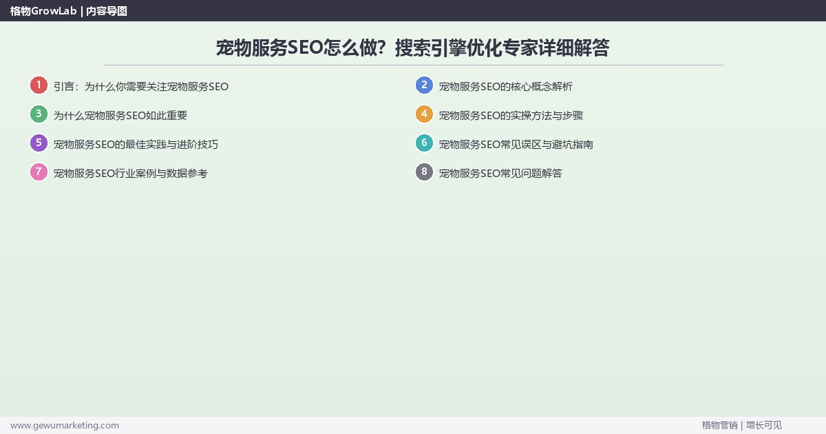 宠物服务SEO怎么做？搜索引擎优化专家详细解答
