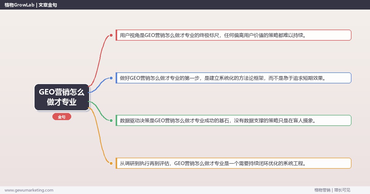 GEO营销怎么做才专业：分享GEO营销的专业做法完整指南