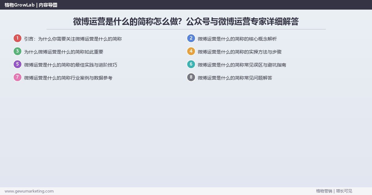微博运营是什么的简称怎么做？公众号与微博运营专家详细解答