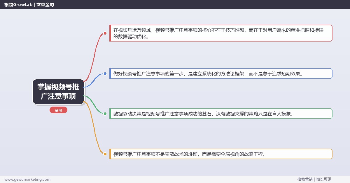掌握视频号推广注意事项：盘点视频号推广的注意事项的系统性方法