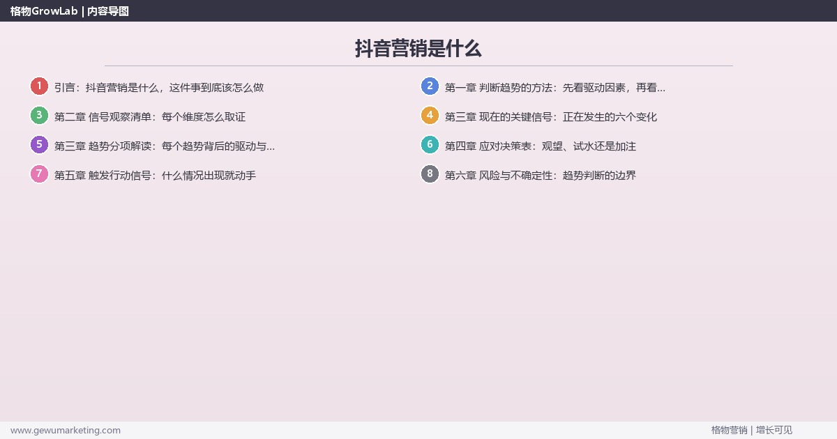 抖音营销是什么:趋势研判与应对策略(信号+场景+决策框架) 抖音营销是什么:趋势研判与应对策略(信号+场景+决策框架)