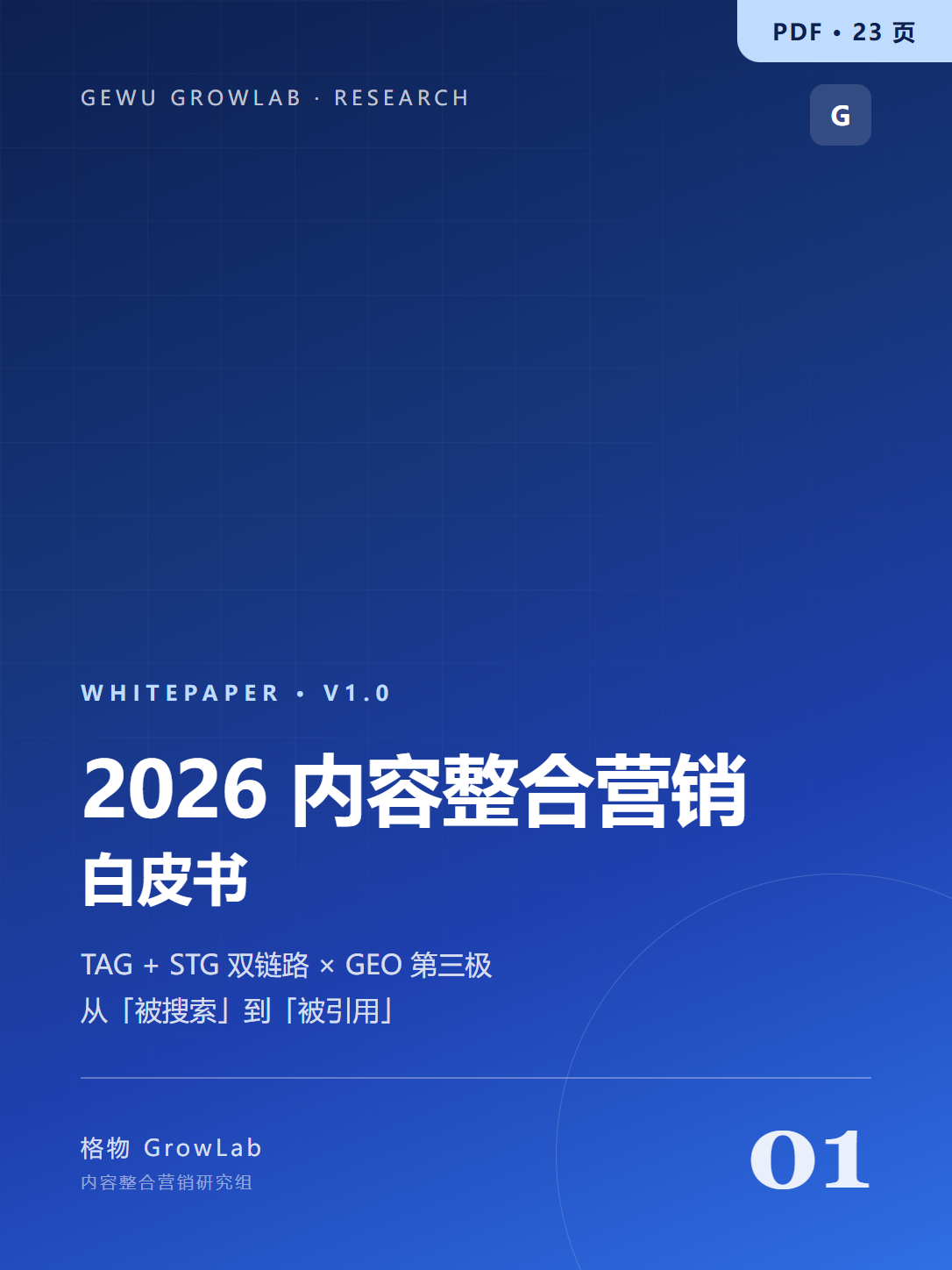 2026 内容整合营销白皮书：TAG + STG 双链路 × GEO 第三极